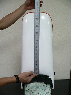 三段シートの背もたれの正しい測り方画像