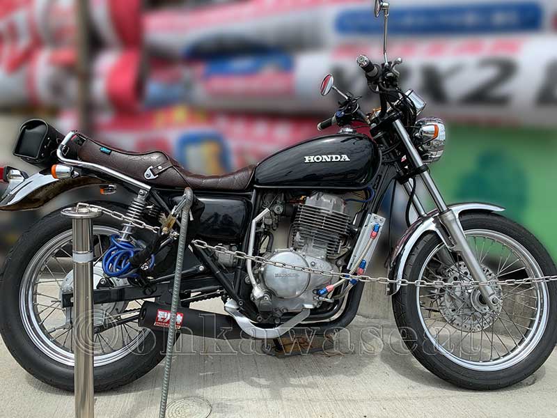 CB400SS 段シート加工
