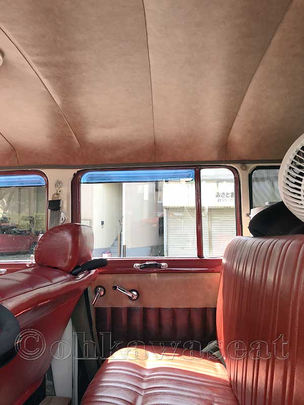 自動車シート張替えC-37/三菱JEEP　J38　天井＆内張張替え