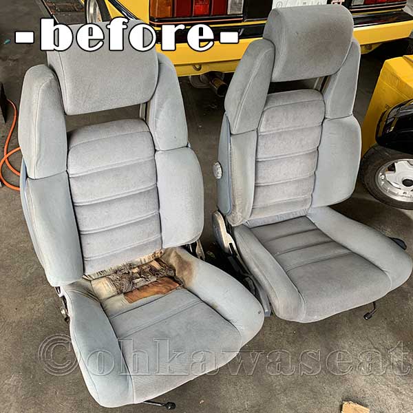 自動車シート張替えC-38/TOYOTA　カリーナ　シート張替え前-1