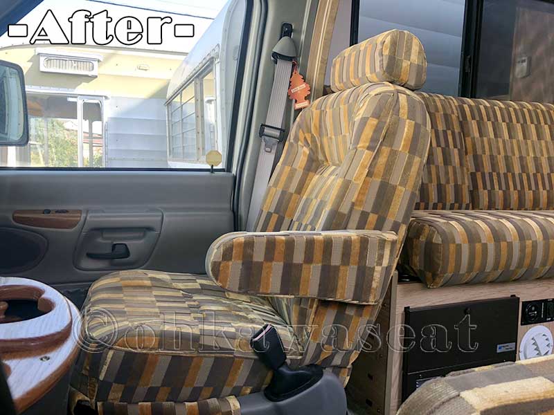 C-43 FORD E350 キャンピングカー シート&マット製作 施工後