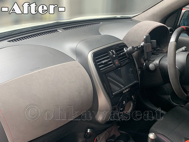 C-62　K13マーチ　グローブボックス＆ピラー張替え後
