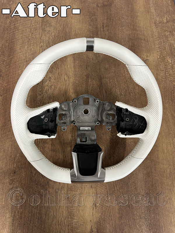C-63　ABARTH　ステアリング張替え施工後