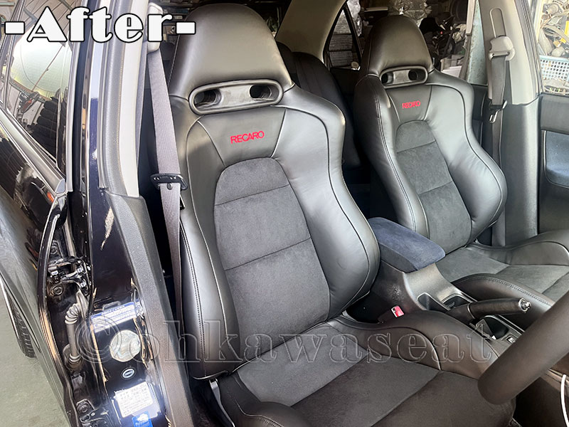 C-65　三菱　ランサ―エボリューションⅨ　シート張替え施工後-1