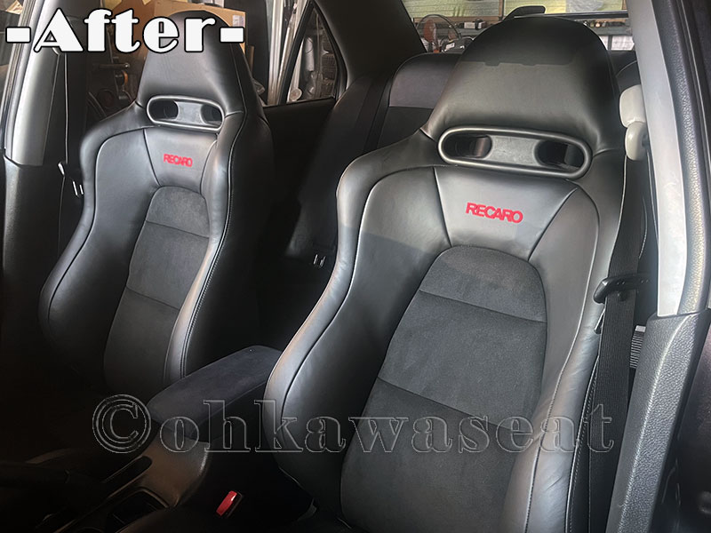 自動車シート張替えC-65/三菱　ランサ―エボリューションⅨ　シート張替え施工後-2