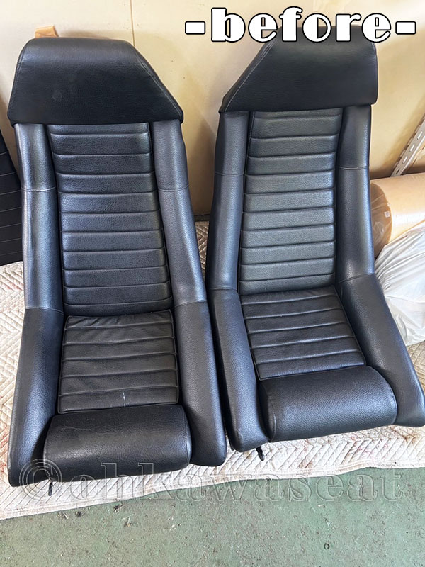 自動車シート張替えC-67/　ロータスヨーロッパ　シート張替え施工前