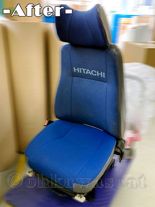 建設機械 日立 ZX135 建設機械オペレーターシート張替えO-15