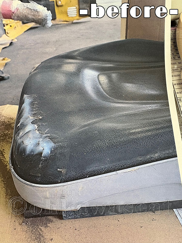 その他の製作 O-17/建設機械　KOMATSUミニ油圧ショベル　PC30MR　オペレーターシートカバー製作前