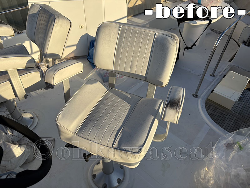 S-21 インフィニティ キャプテンシート張替え施工前